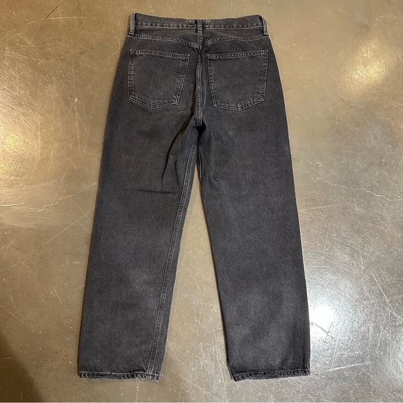 AGOLDE 90'S Crop Mid Rise Straight Leg Jeans - Tar Wash - Size 26 - Picture 11 of 15